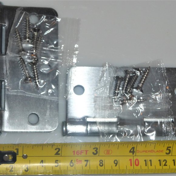 4X Builder's Hardware 3.5" Hinge 1/4" Radius BUTT HINGES Stainle - Picture 1 of 3